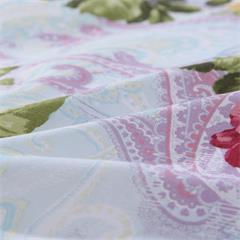 富安娜/FUANNA 磨毛四件套 晨光田园 1.5 /1.8m床 被套203*229cm*1件 床单230*250cm*1件 枕套74*48cm*2件