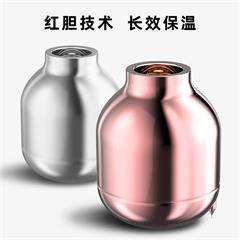 特美刻/TOMIC 家用办公玻璃内胆真空保温水壶 TJ10008 优雅白 1L