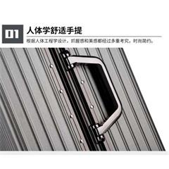 马基扎扎/Maki zaza 经典异型铝框拉杆箱 MKZ-6030 银灰色 24寸