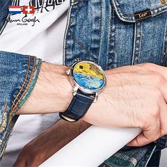 梵高/Van Gogh 瑞士手表油画系列 麦田群鸦  Gent 07-1 长44MM 厚8.2MM