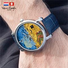 梵高/Van Gogh 瑞士手表油画系列 麦田群鸦  Gent 07-1 长44MM 厚8.2MM