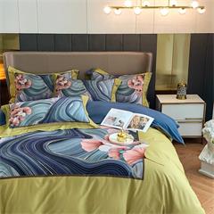 恒源祥/Reigee 天籁花季(黄)纯净暖绒四件套 TBK3010 枕套48*74cm*2  被套220*240cm  床单245*270cm