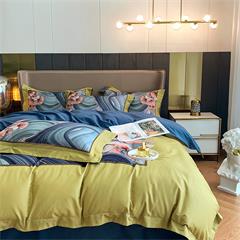 恒源祥/Reigee 天籁花季(黄)纯净暖绒四件套 TBK3010 枕套48*74cm*2  被套220*240cm  床单245*270cm