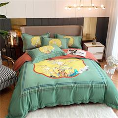 恒源祥/Reigee 烟雨江南(绿)纯净暖绒四件套 TBK3010  枕套48*74cm*2  被套220*240cm  床单245*270cm