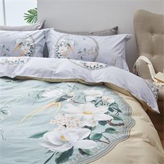 恒源祥/Reigee 全棉活性四件套（月上花开） TBK2037 枕套48*74*2cm   被套200*230cm   床单230*250cm