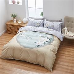 恒源祥/Reigee 全棉活性四件套（月上花开） TBK2037 枕套48*74*2cm   被套200*230cm   床单230*250cm