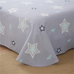 恒源祥/Reigee 兰色星语水洗棉四件套 TBK2016 枕套48*74cm*2   被套200*230cm  床单230*250cm