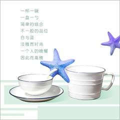 德国/CODA D1092 小资白领套装4头(浅盘：20.3cm*1个 大面碗：14.8cm*1个 面碗：13.2cm*1个 大匙：16cm*1个)
