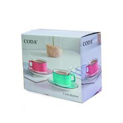 德国/CODA D1915 手绘咖啡杯碟套装(咖啡杯：2件 咖啡碟：2件 咖啡勺：2件)
