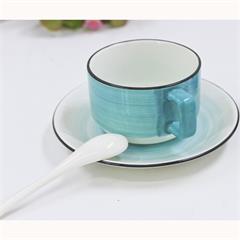 德国/CODA D1915 手绘咖啡杯碟套装(咖啡杯：2件 咖啡碟：2件 咖啡勺：2件)