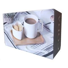 德国/CODA D1069 清雅爱心杯套装(心形碗：8cm 马克杯：250ml 底 座：19.5*10.8cm)