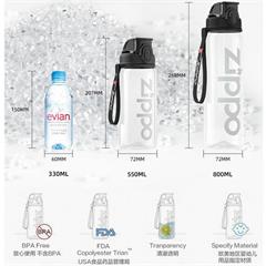 之宝/Zippo  塑料运动水杯 ZWB-KD-***500 墨玉黑 550