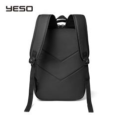 户外大师/YESO USB商务休闲双肩包  L1001-06 29*14*40cm 防水皮膜 黑色