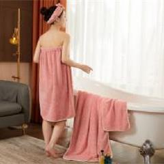 唐纳家纺/IDONNA 牛奶绒洗浴五件套 TN-NNWT095 束发带 11*20cm  毛巾48*74cm 干发帽25*63cm  浴巾70*140cm 浴裙75*150cm