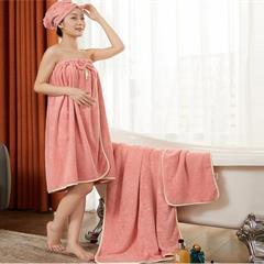 唐纳家纺/IDONNA 牛奶绒洗浴五件套 TN-NNWT095 束发带 11*20cm  毛巾48*74cm 干发帽25*63cm  浴巾70*140cm 浴裙75*150cm