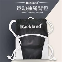 洛克兰  /ROCKLAND 洛克兰抽绳束口双肩包 RLB-6030 黑+白色 34.5*42cm
